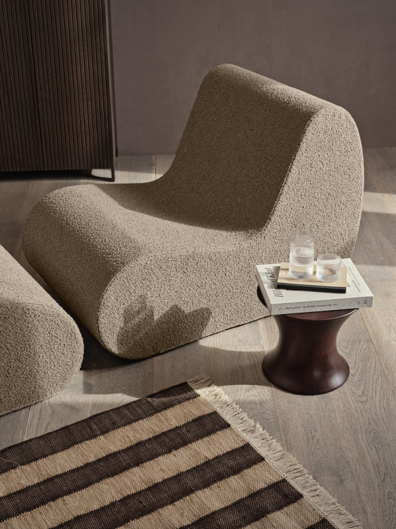 Ferm Living Rouli fauteuil center module Bouclé Off White