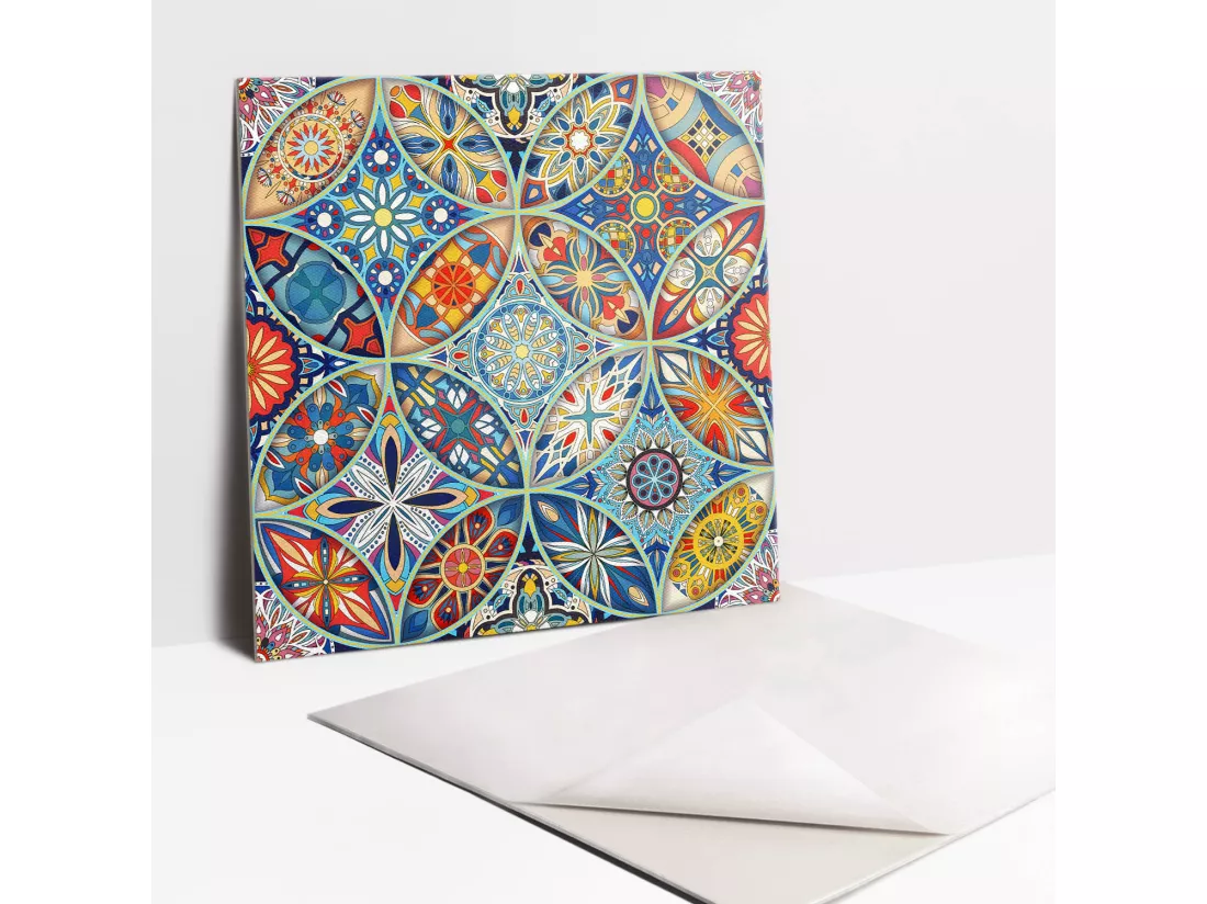 Carrelage autocollant - vinyle - Cercles orientaux 9x30x30