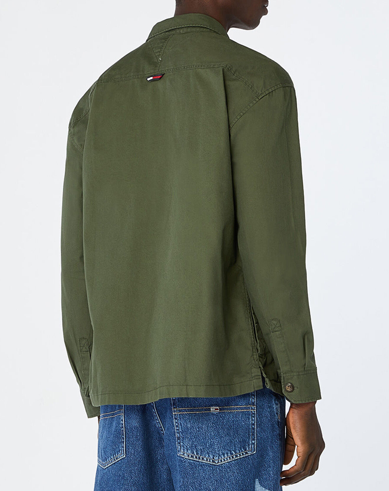 Tommy Jeans Surchemise droite Cassic Solid kaki