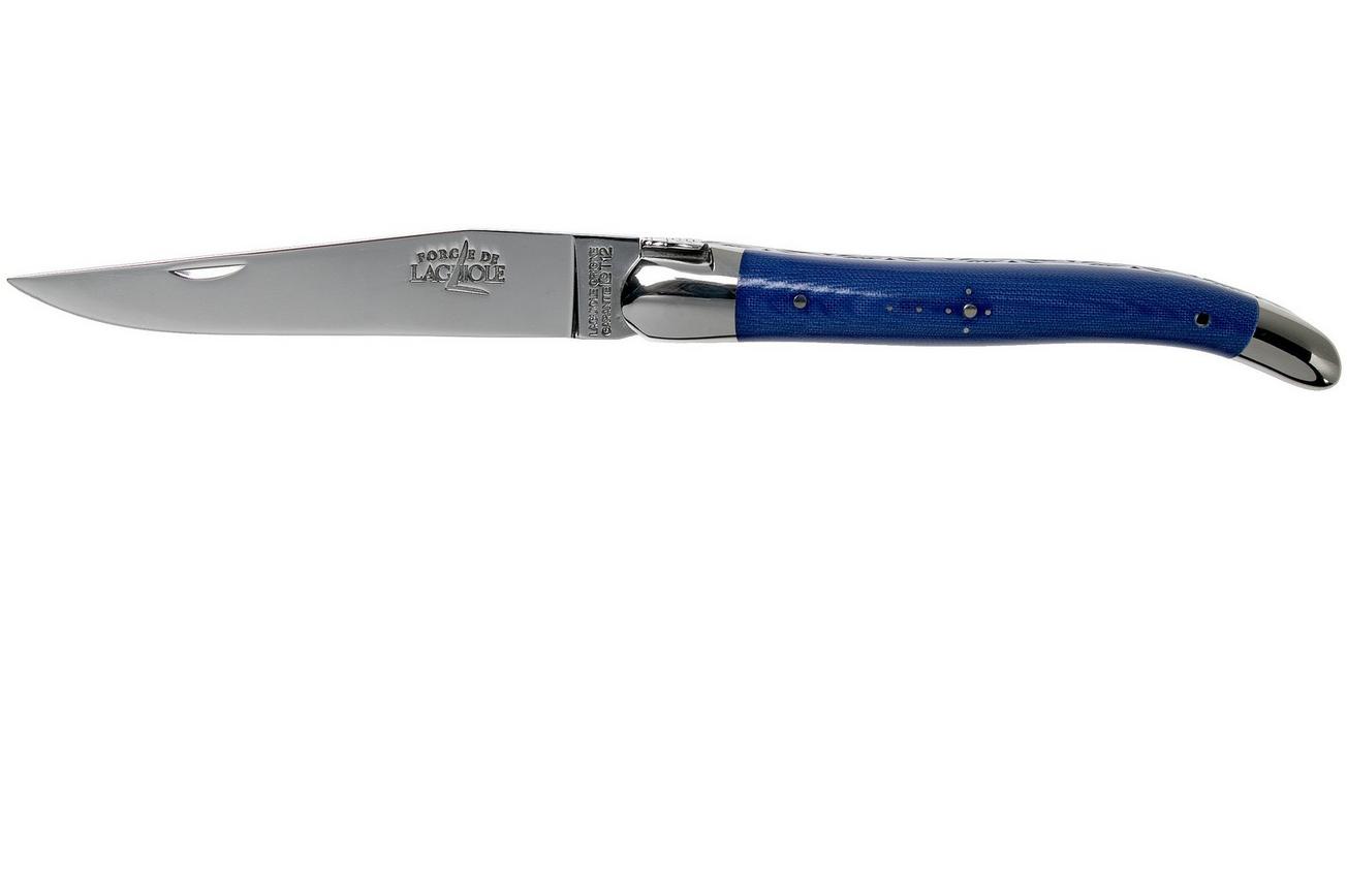 Forge de Laguiole 1211INTCBLEB 11cm, blauw micarta, laguiolemes