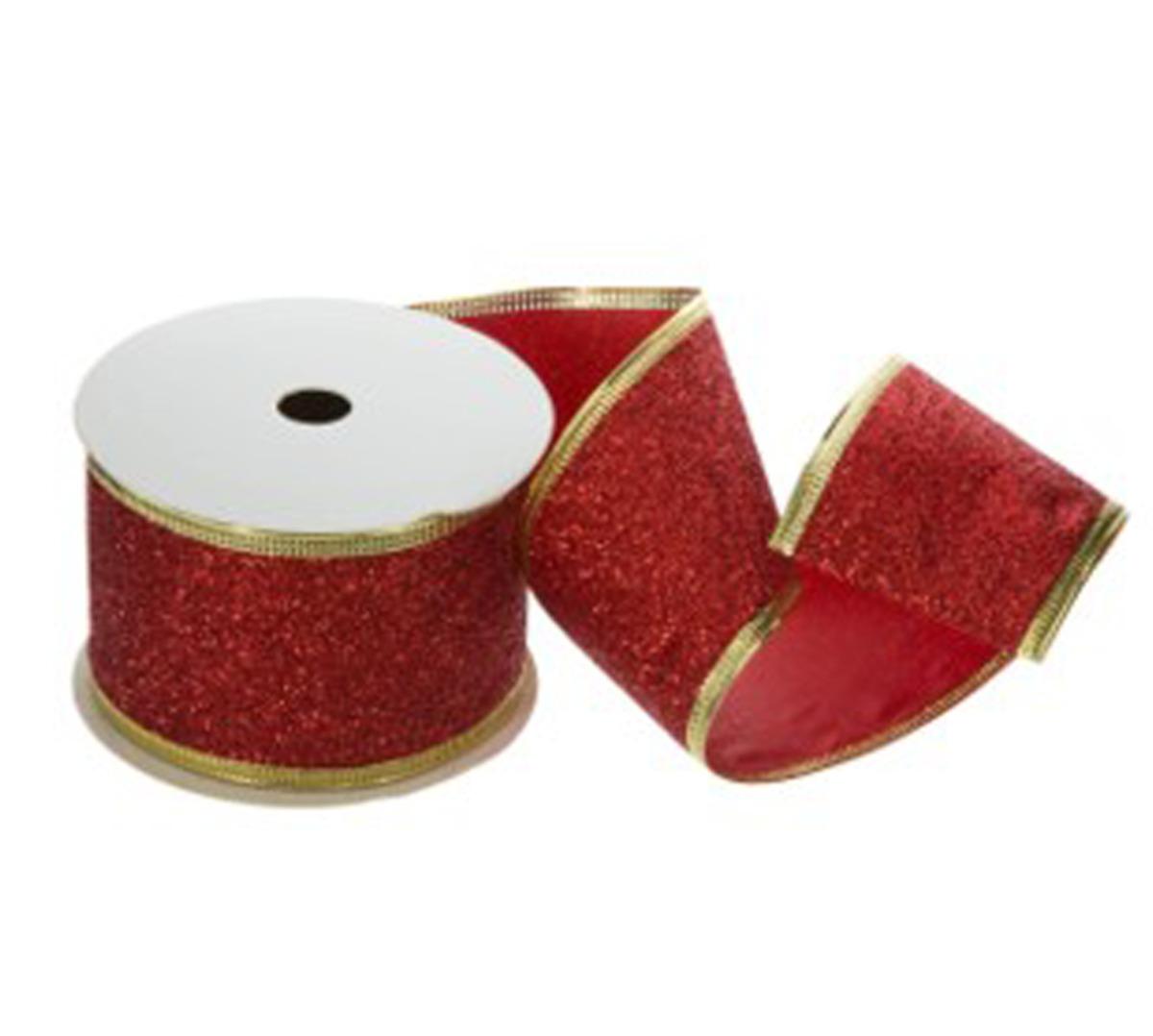 RUBAN ORGANZA PAILLETE 50 MM LONG 3M