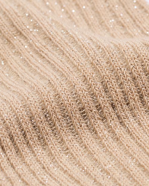 chaussettes avec paillettes en coton beige