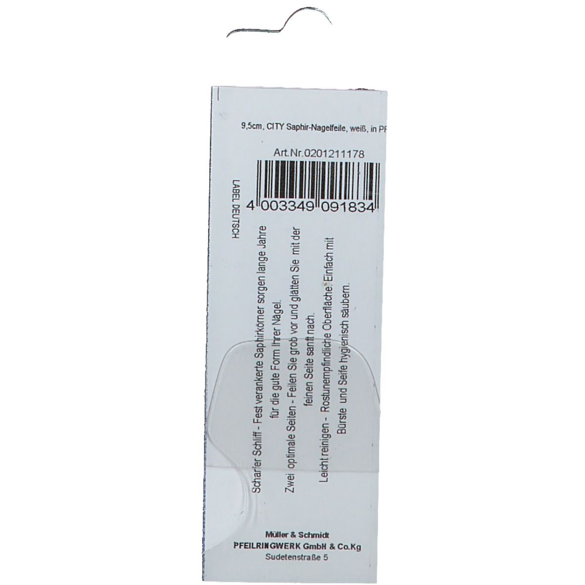Pfeilring® Saphir-Nagelfeile 90 mm C121/9