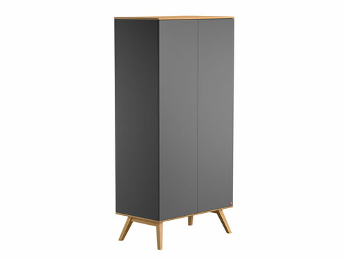 Armoire 2 portes NatureBaby Graphite/Bois - VOX