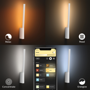 Philips Hue wandlamp Liane wit - wit en gekleurd licht 12W