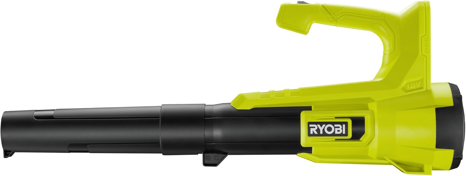 RYOBI 18 V ONE+ Akku-Laubgebläse RY18BLA-140 (Luftgeschwindigkeit 145 km/h, Luftvolumen 7,1 m³/min, inkl. 4,0 Ah Akku und Ladegerät)