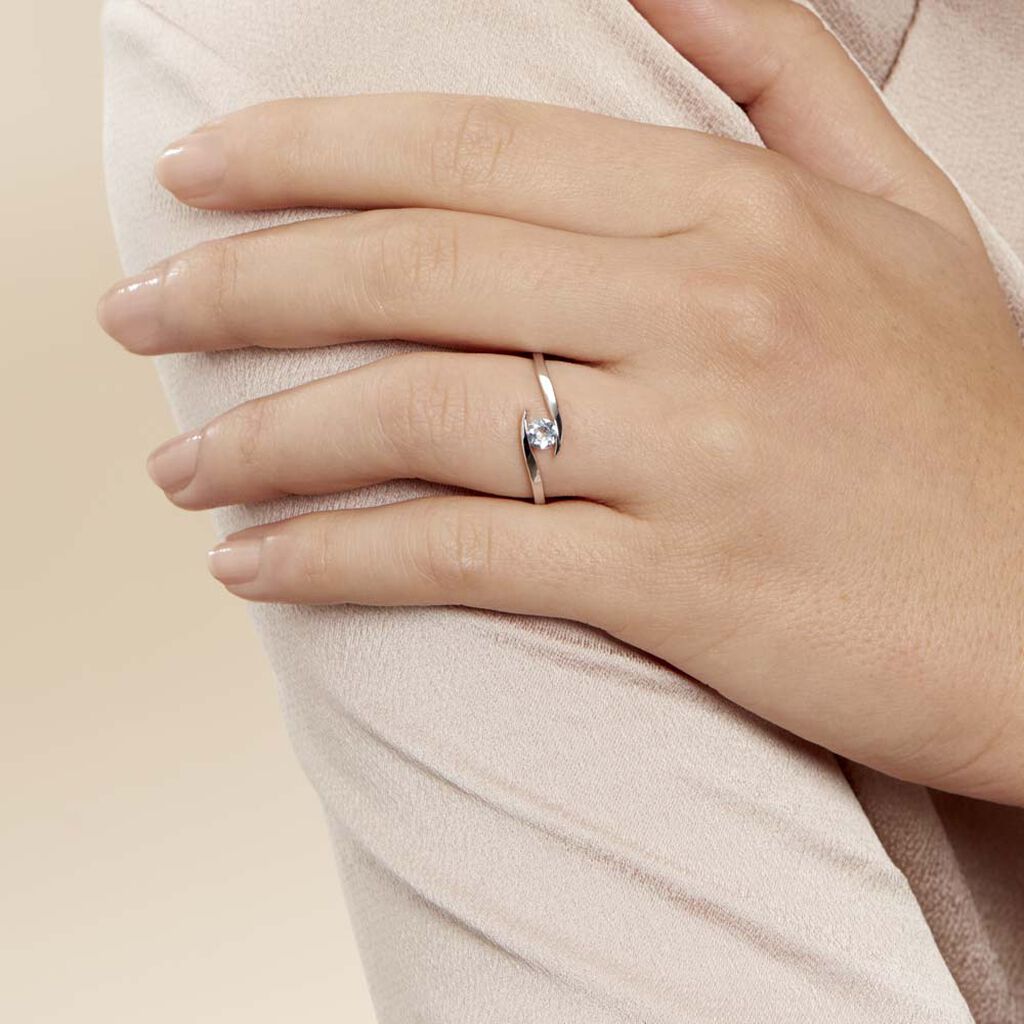Bague Tiphaine Or Blanc Topaze