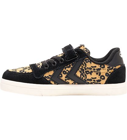 Hummel Schuhe - Slimmer Stadil Low Jr - Schwarz m. Leopard