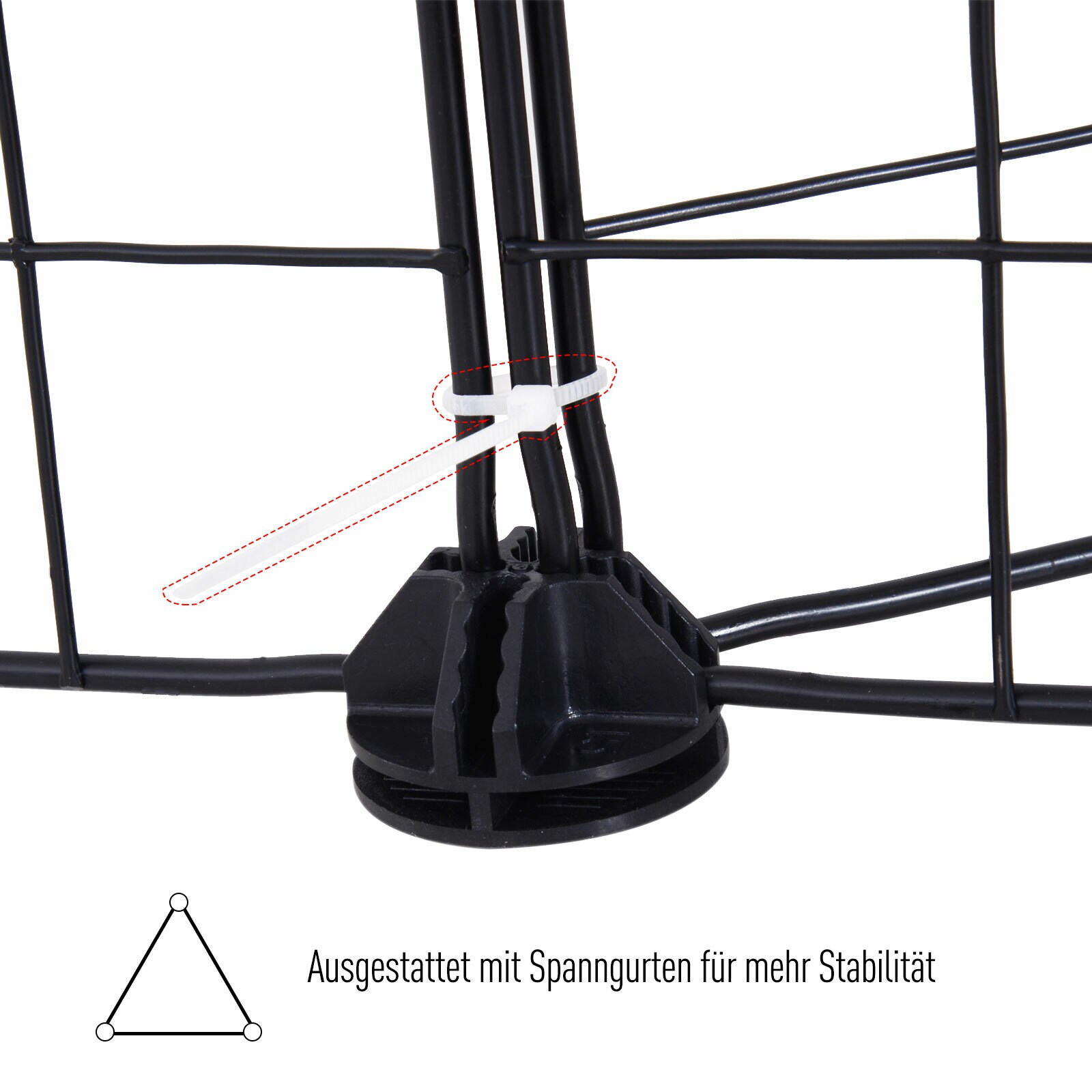 PawHut Freigehege mit Metallgitter schwarz 106 x 73 x 36 cm (LxBxH)