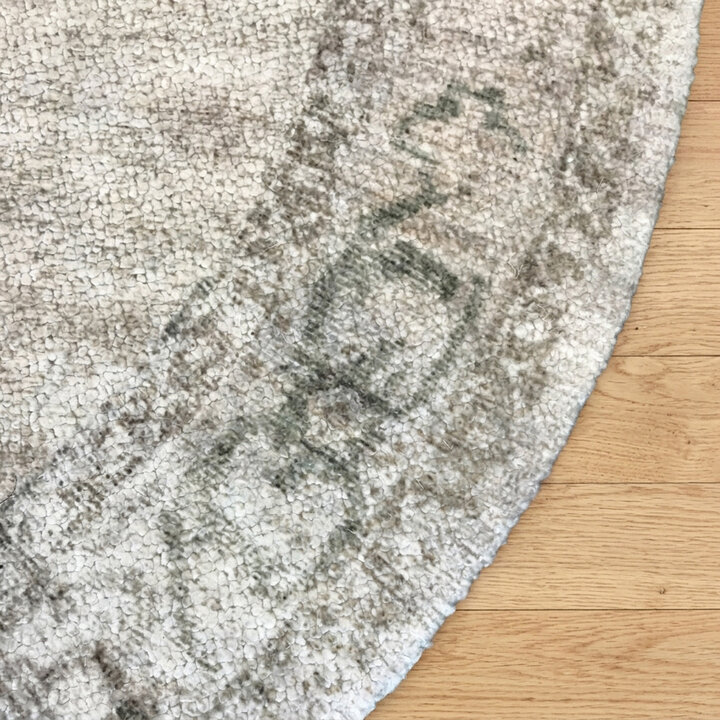 Rond vintage vloerkleed - Kyra Medaillon Creme | Duurzaam design