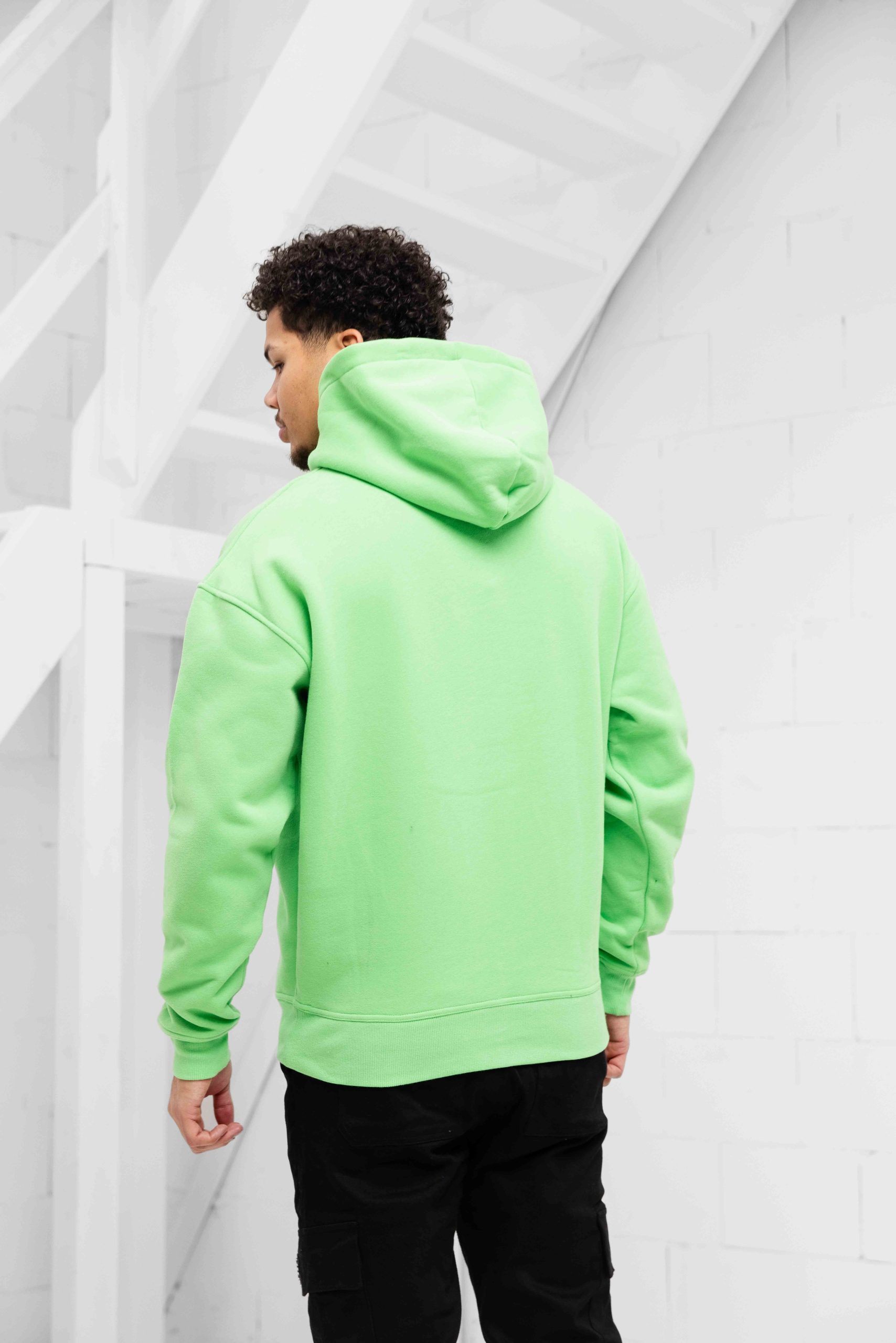 Black Bananas Calligraphy Hoodie Heren Groen