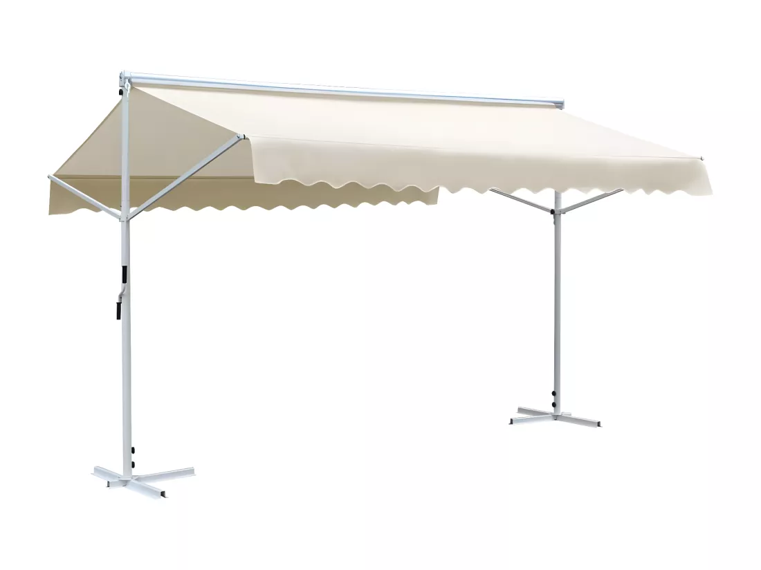 Auvent sur pied 4x3 m Crème