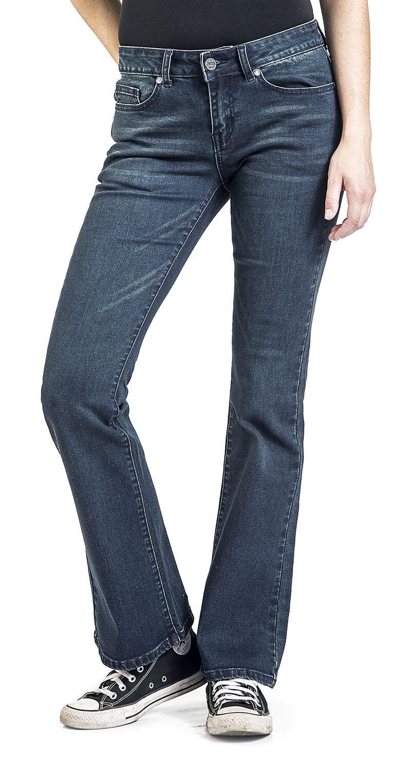 Grace - Jean Bleu Foncé Évasé | Black Premium by EMP Jean