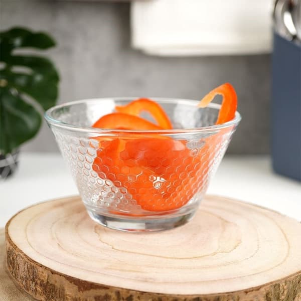 Elegant glassbollesett for salat, snacks, dessert - tåler oppvaskmaskin