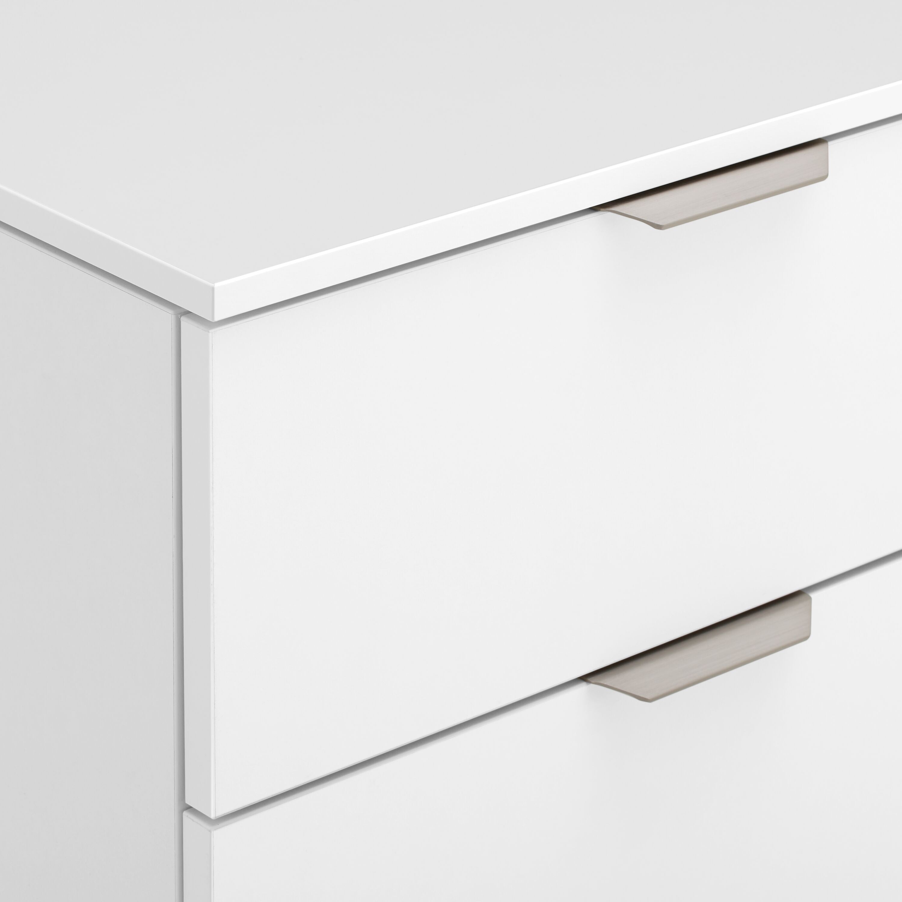 MODUL Kommode - Weiss / B: 45.0 cm x T: 43.0 cm x H: 98.0 cm