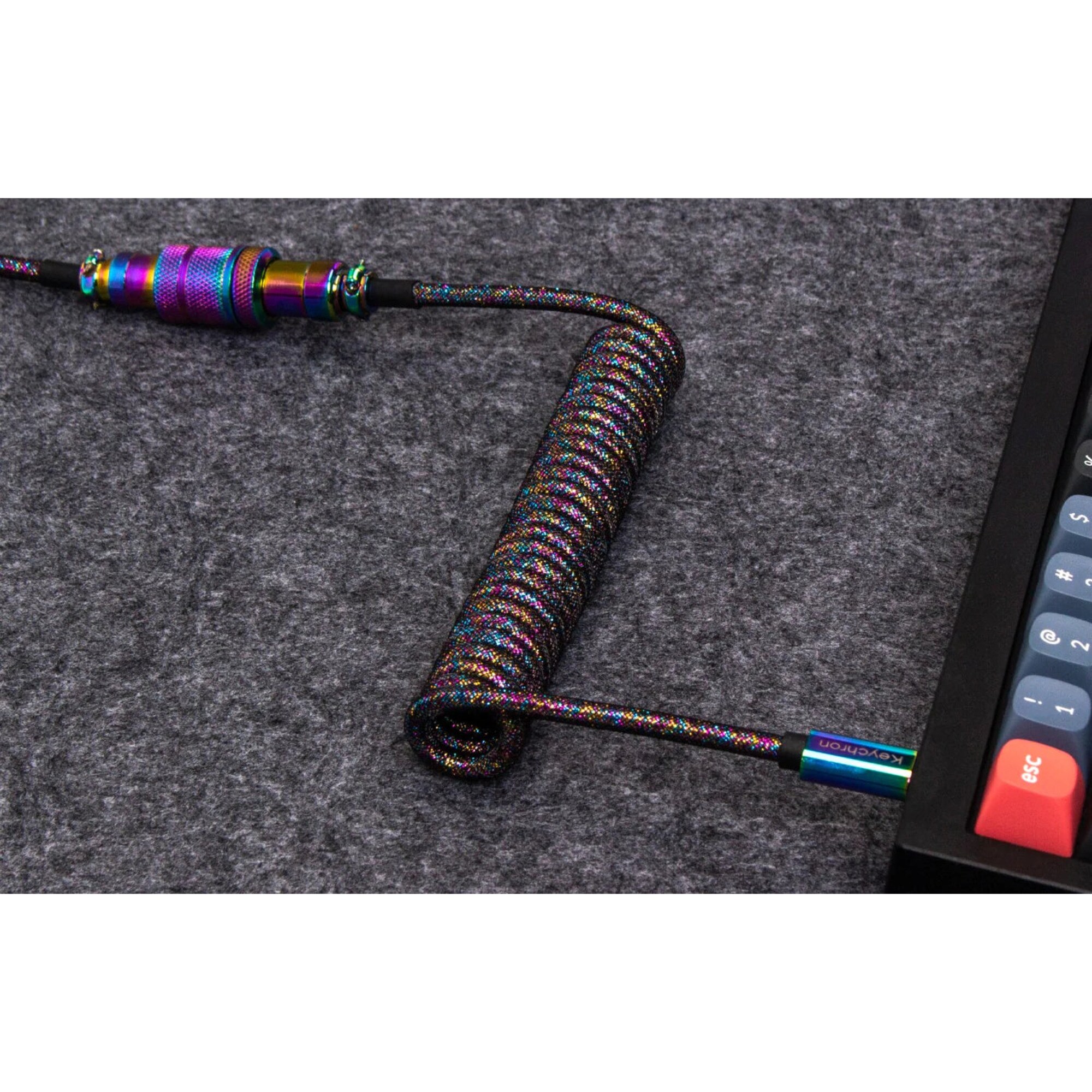 Keychron Kabel USB 3.2 Gen 1 Premium Coiled Aviator Kabel, USB-C Stecker > USB-C Stecker