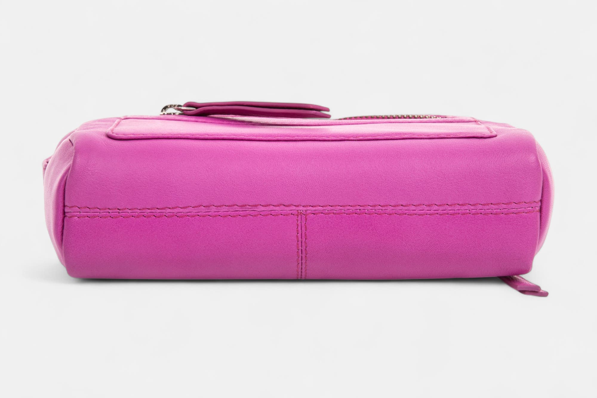 Sac bandoulière en cuir rose