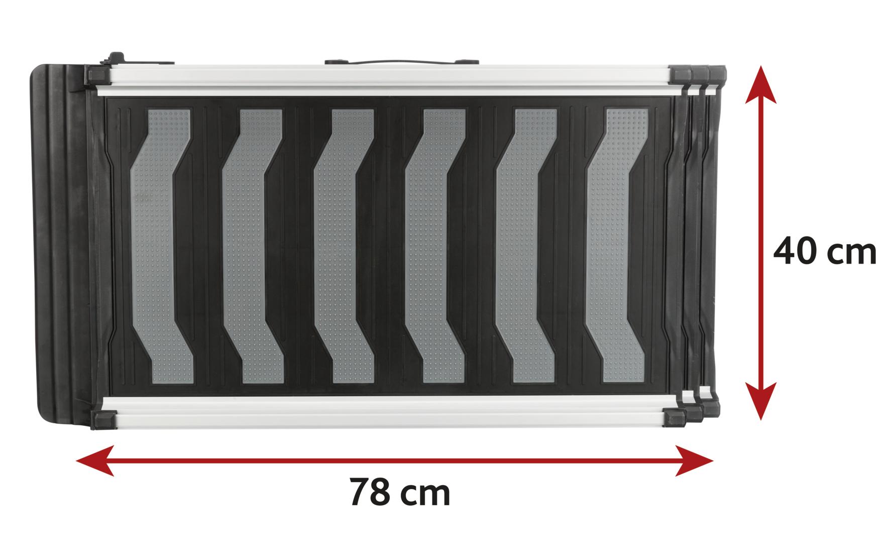 Teleskop-Rampe 6.8 kg, 40 x 78 - 175 cm<br>3-fach Teleskop-Rampe aus Aluminium/TPR für Hunde