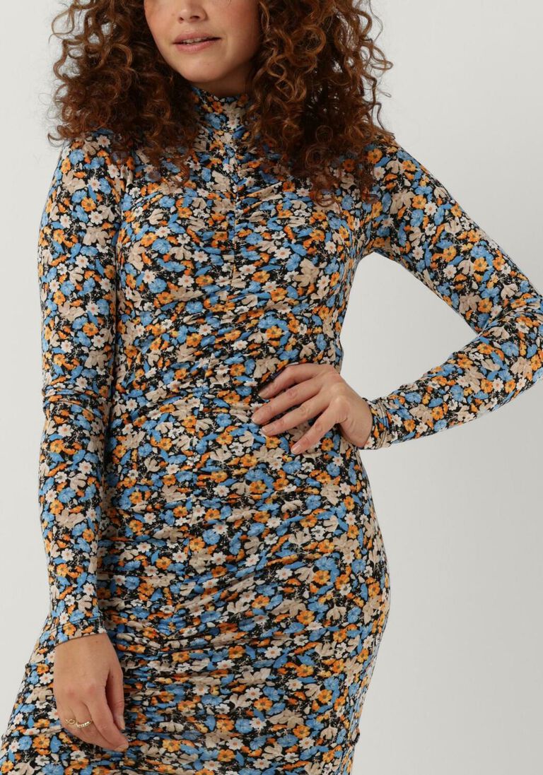 ENVII grijze envii mini jurk enmacro ls dress aop 6921