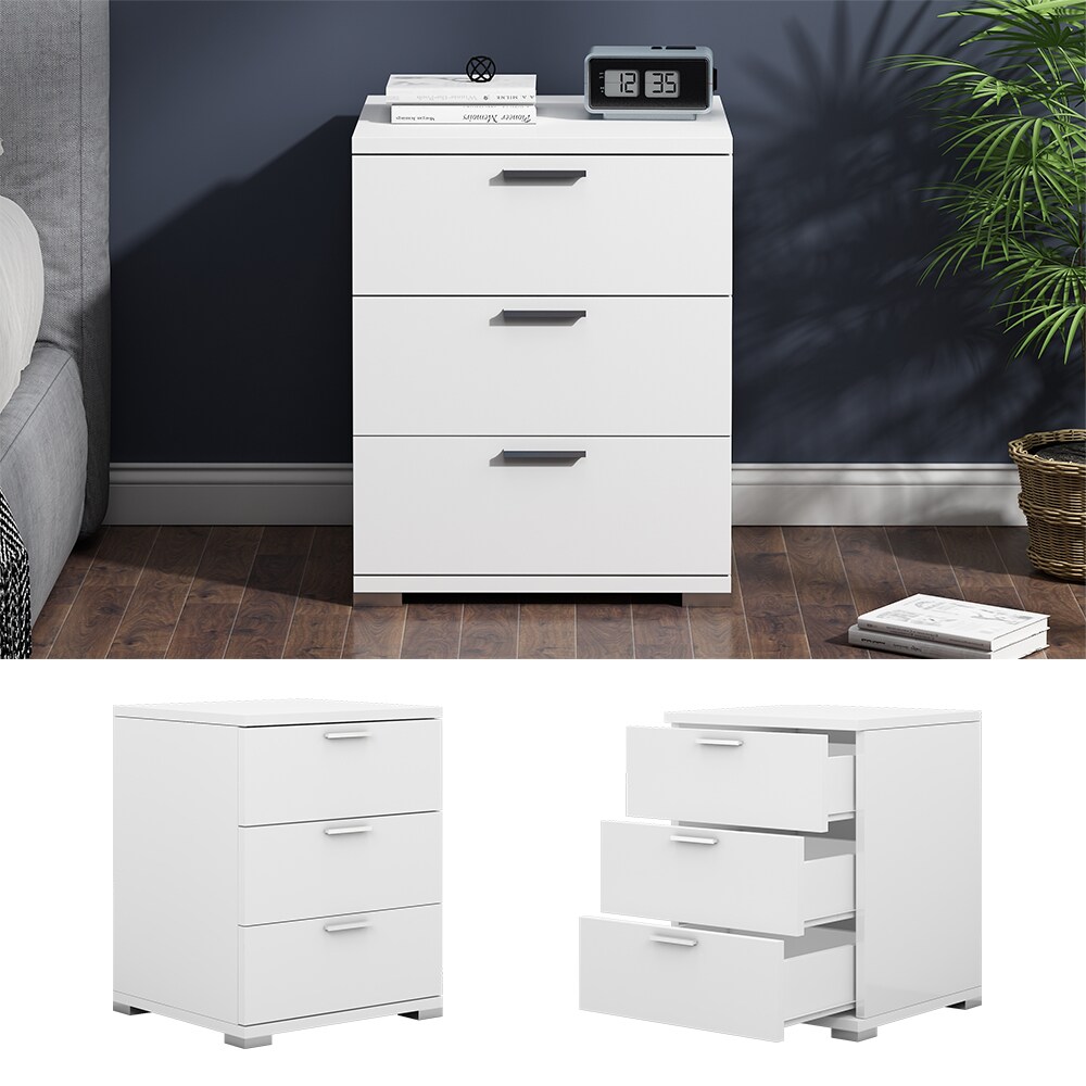 Vicco Nachtschrank Marseille 46,2 x 60 cm, Nachttisch mit 3 Schubfächer
