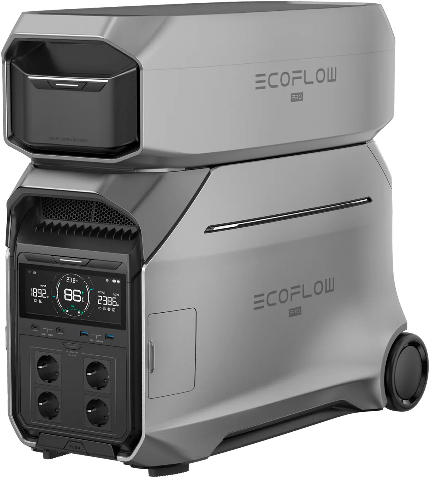 EcoFlow Delta 3 Pro Tragbare Powerstation 4 kWh 4.000 W inkl. intelligenter Zusatzbatterie