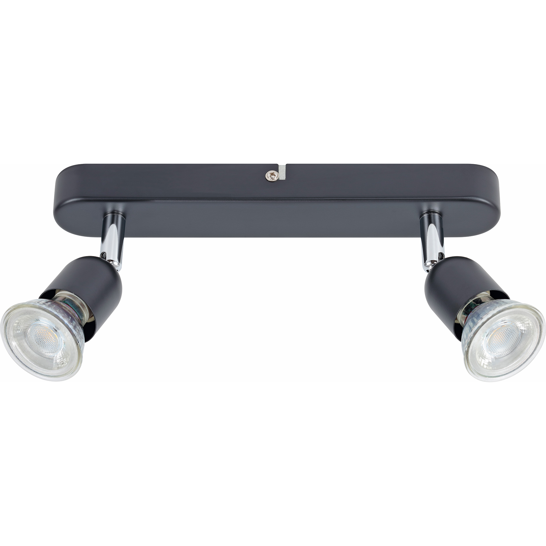 LAMPURA LED-Spotbalken - schwarz matt - 2-flammig