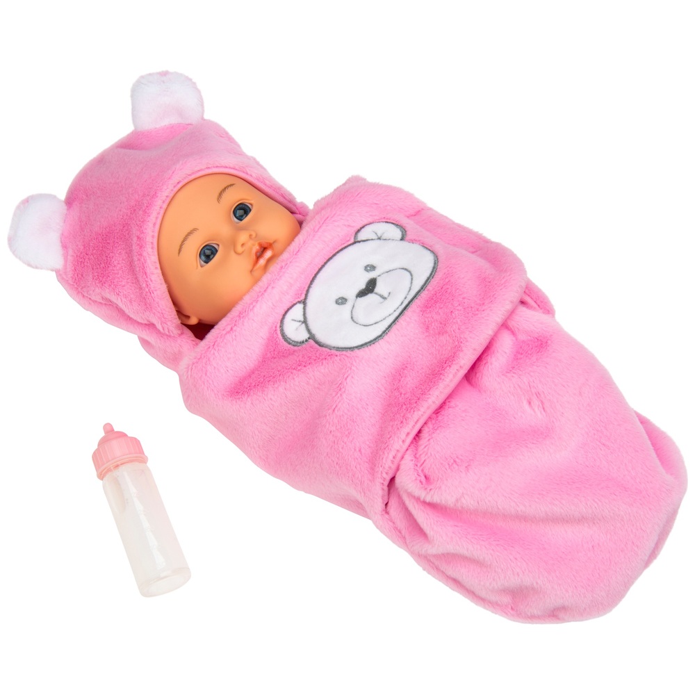 Kuschelige babyrosa Puppe