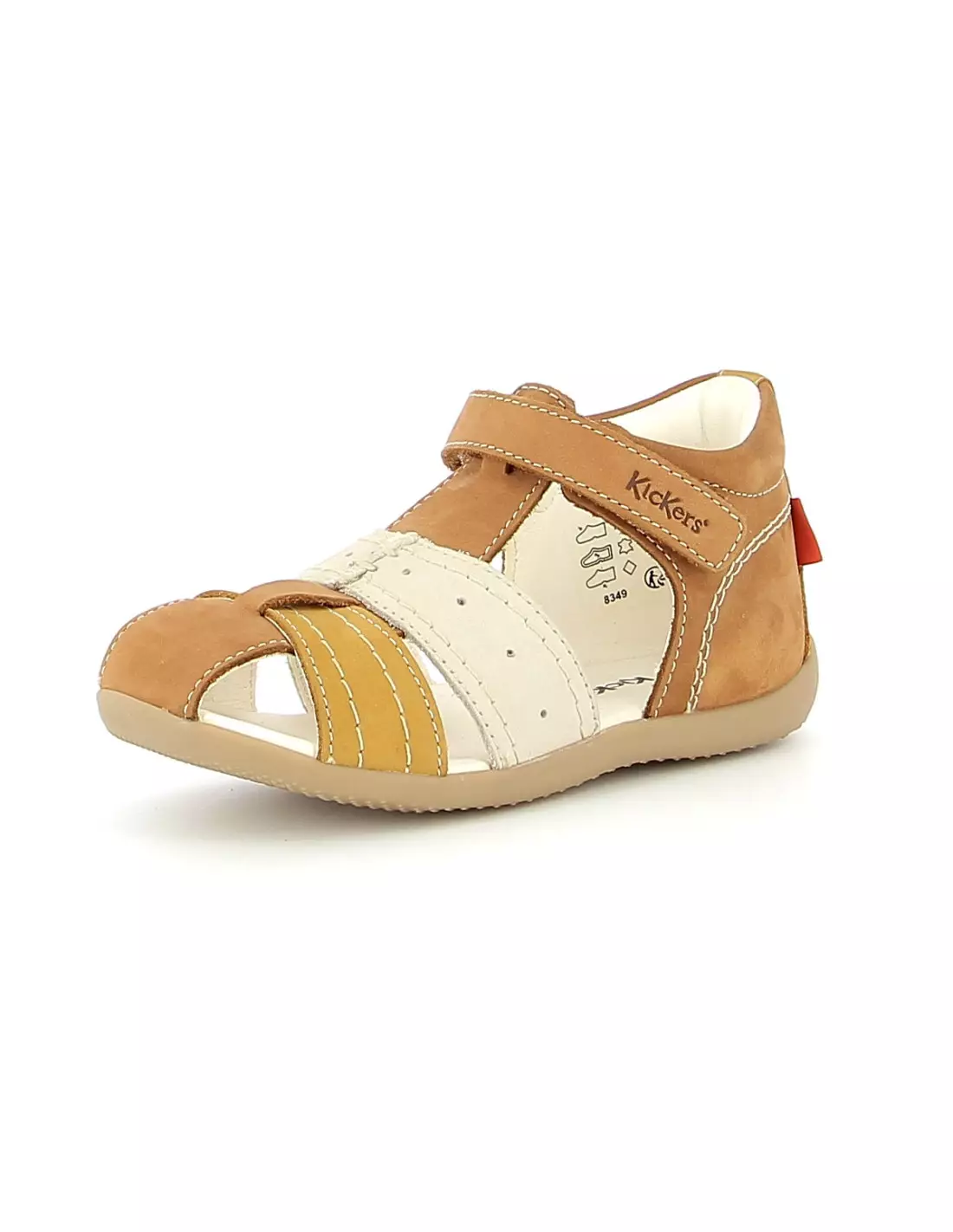 KICKERS BIGBAZAR - Sandales & nu-pieds Cameljauneblanc