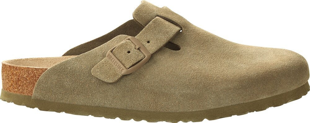 Birkenstock  Boston Suede Clogs - Faded Khaki
