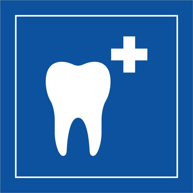 Panneau Soins dentaires - ISO 7001 en Gravoply
