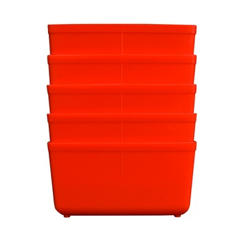 Inzetbakje voor assortimentsdoos ca. 8x4x4 cm oranje 5 stuks