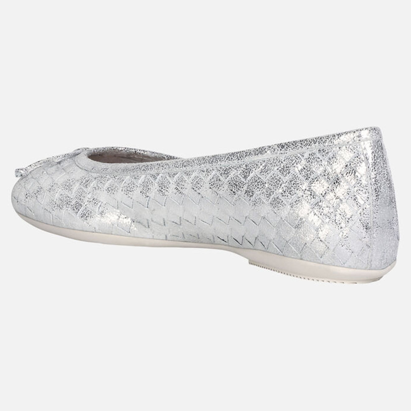 Geox Ballerines en Cuir Palmaria argentées