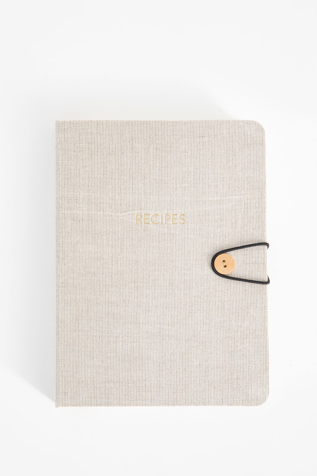 Beige linnen receptenboekje