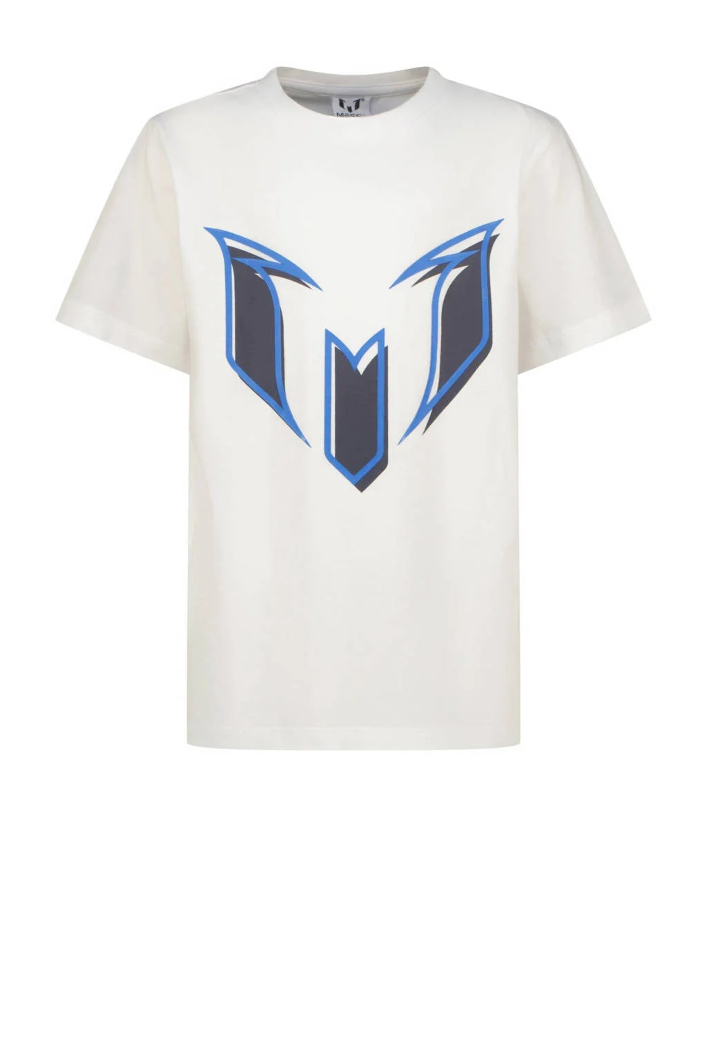 Messi T-shirt + sweatshort wit/donkerblauw