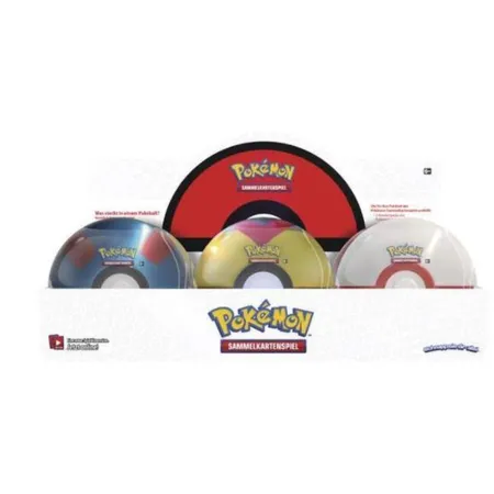 Pokemon Pokeball Tin 2021, 1 Stück, 3-fach sortiert