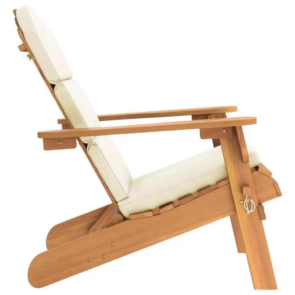 vidaXL - Adirondack tuinstoel - Kussens - Bruin - Acaciahout
