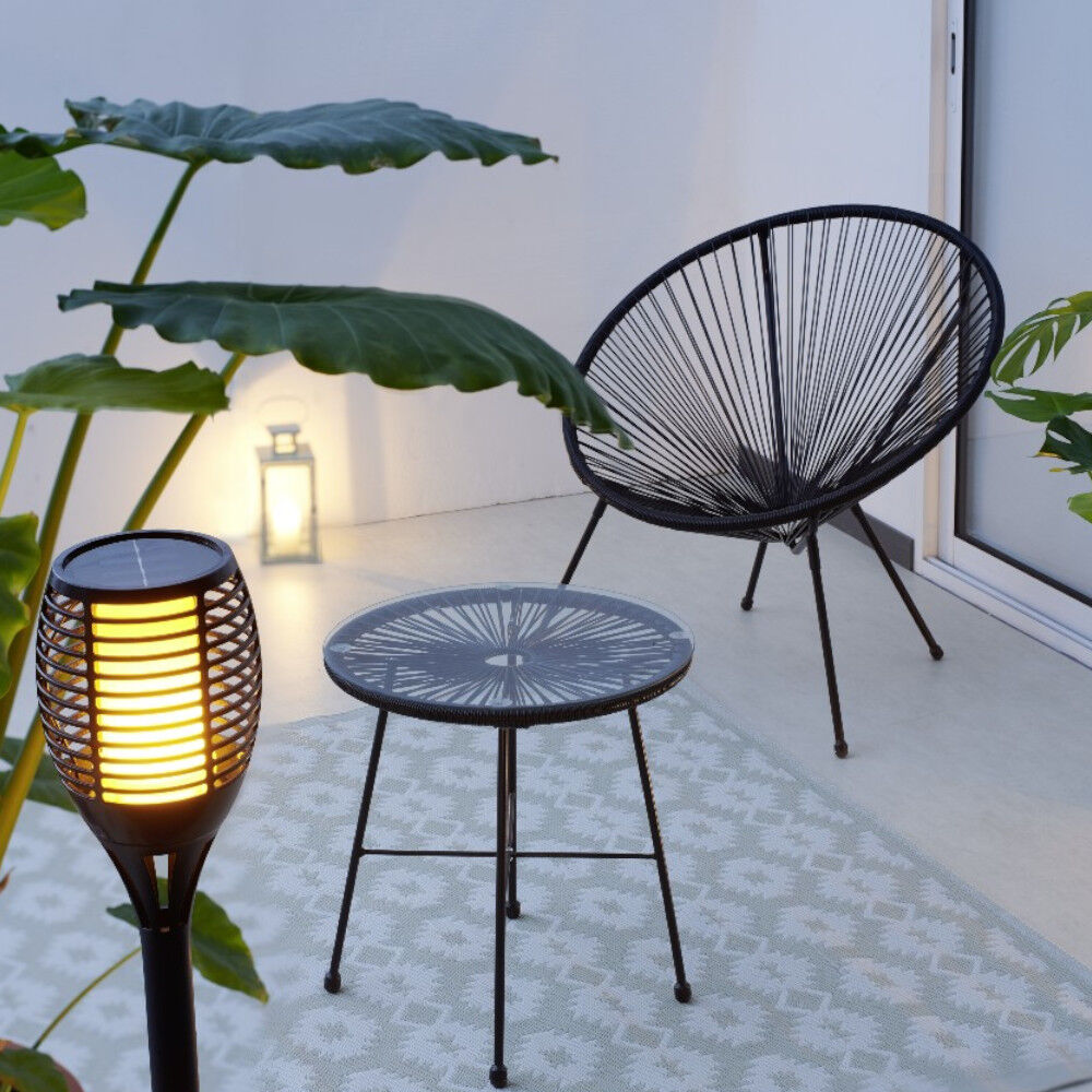 Fauteuil de jardin métal et fil de résine Urban noir