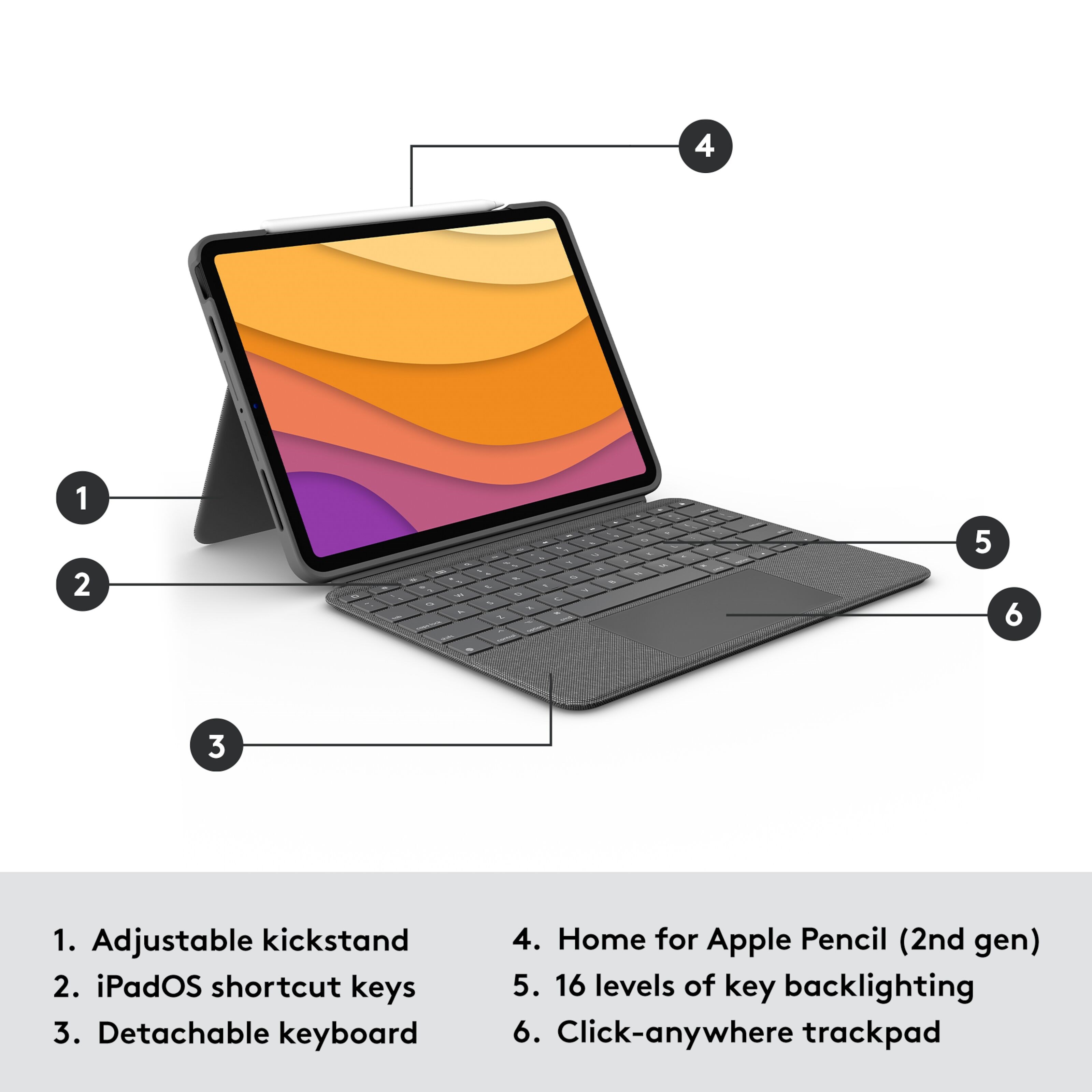 Logitech Combo Touch Tastatur for iPad Air 2020
