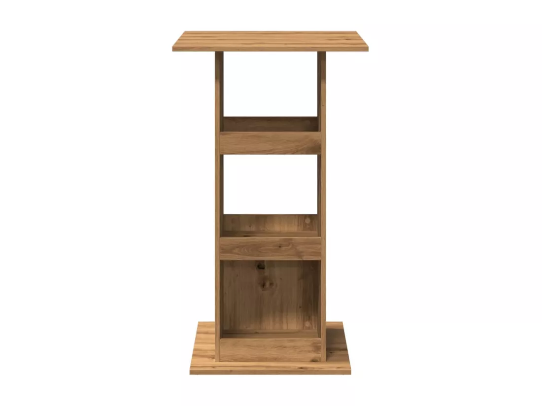 Table de bar avec rangement chêne artisanal bois d’ingénierie