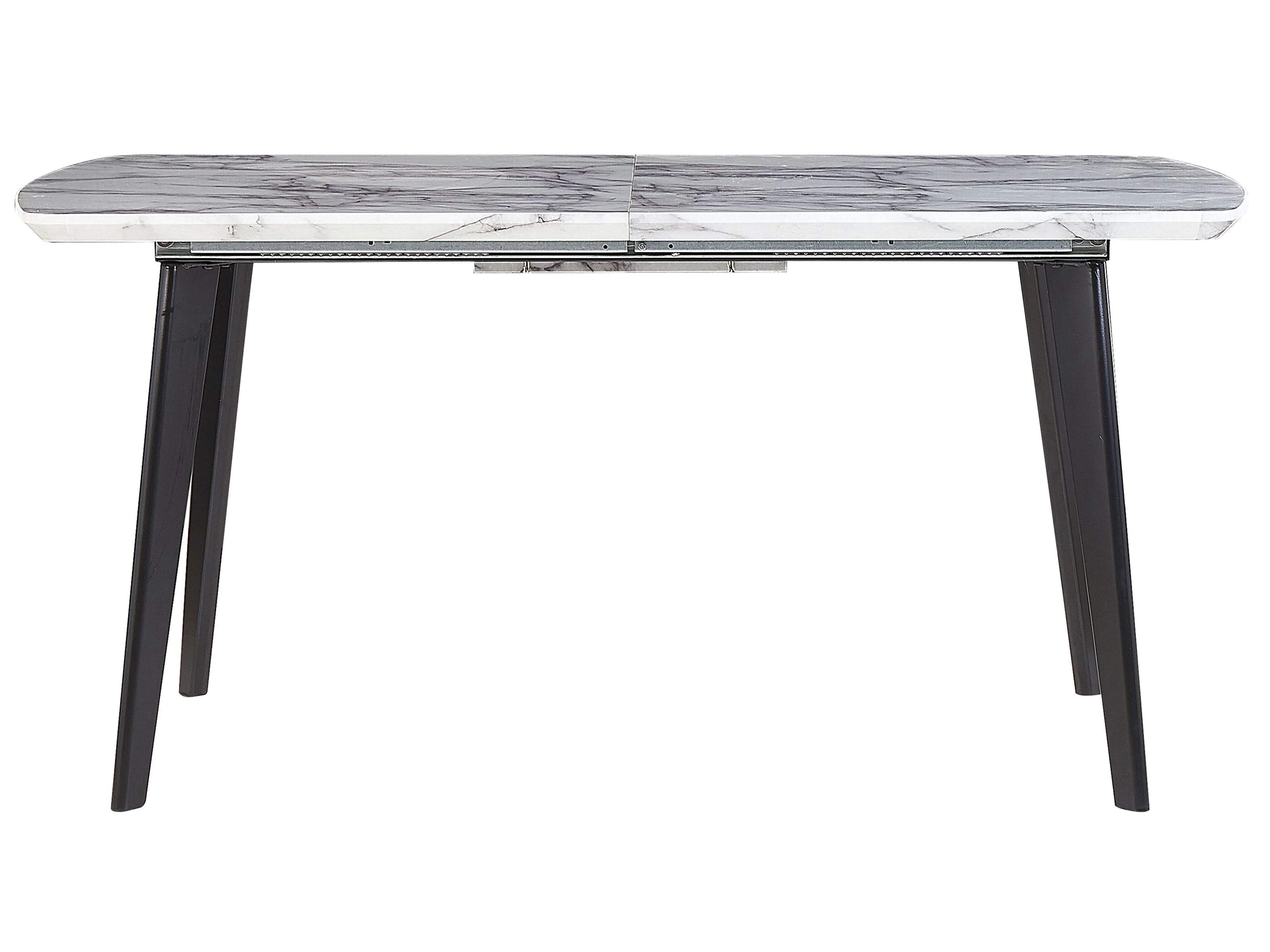 Eettafel uitschuifbaar MOSBY Grijs marmer 90 cm 160/200 cm