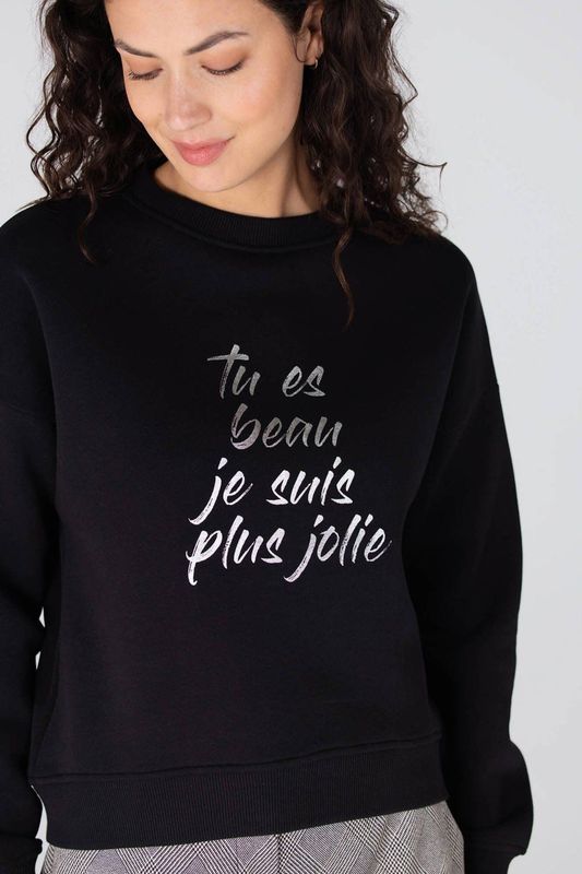 Jansen Amsterdam - Kiara Trui SW 161 - Sweatshirt - Zwart