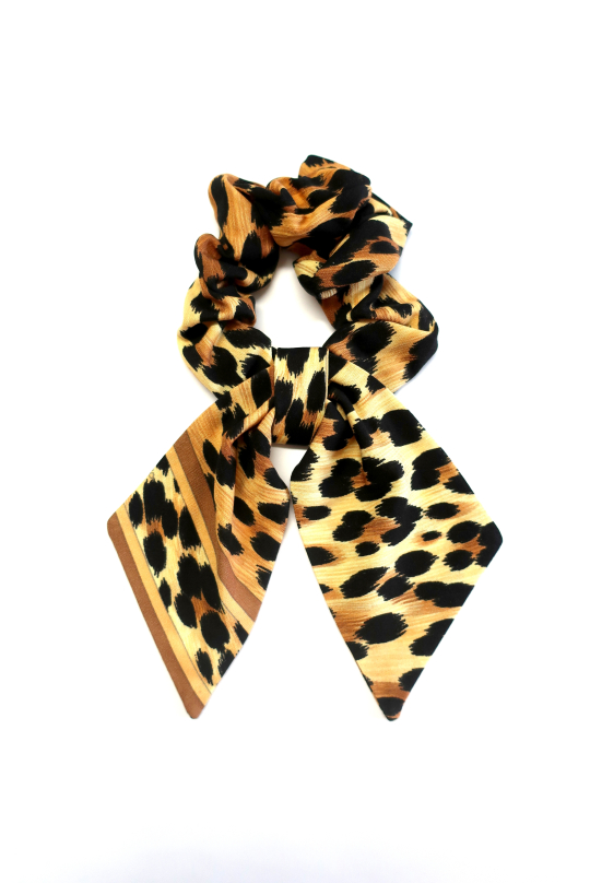 CHOUCHOU EN JERSEY DE SOIE IMPRIME LEOPARD