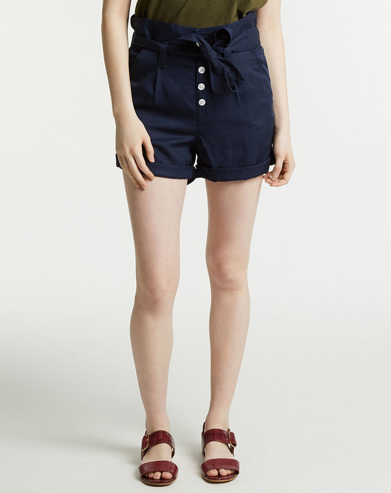 Tommy Jeans Short Lyocel bleu marine