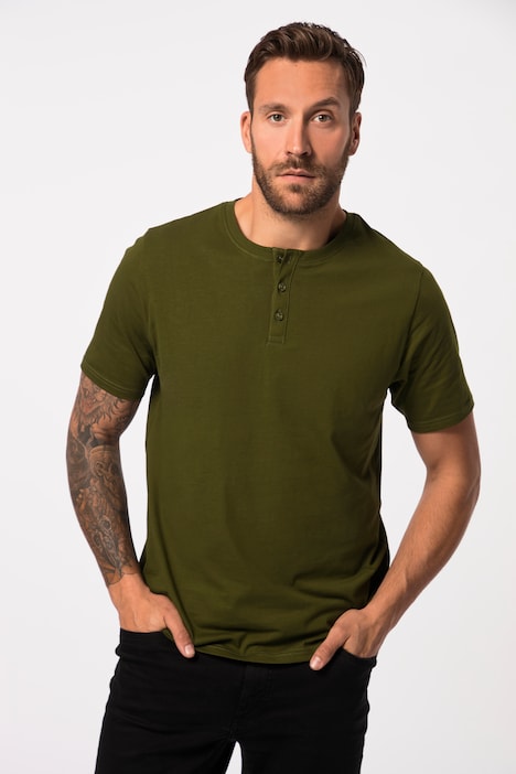 Henley, Basic, Knopfleiste, Halbarm