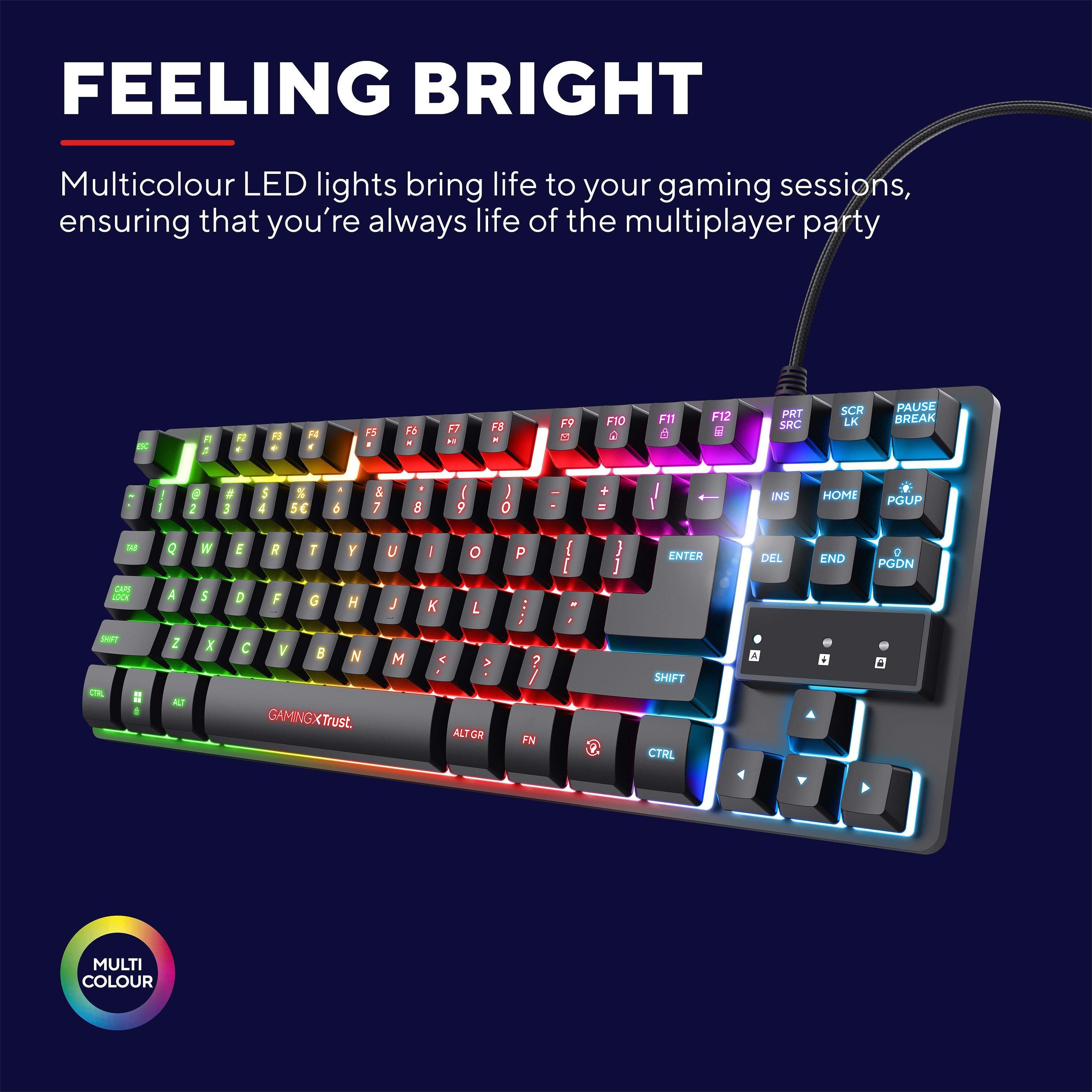 Trust GAME GXT833 Thado TKL Keyboard Black