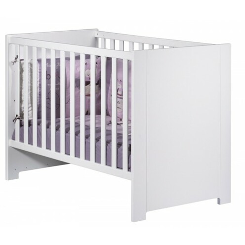 Chambre Lit 120x60 commode armoire LOFT Blanc - SAUTHON