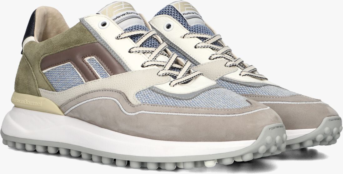 grijze floris van bommel lage sneakers sfm-10139 noppi