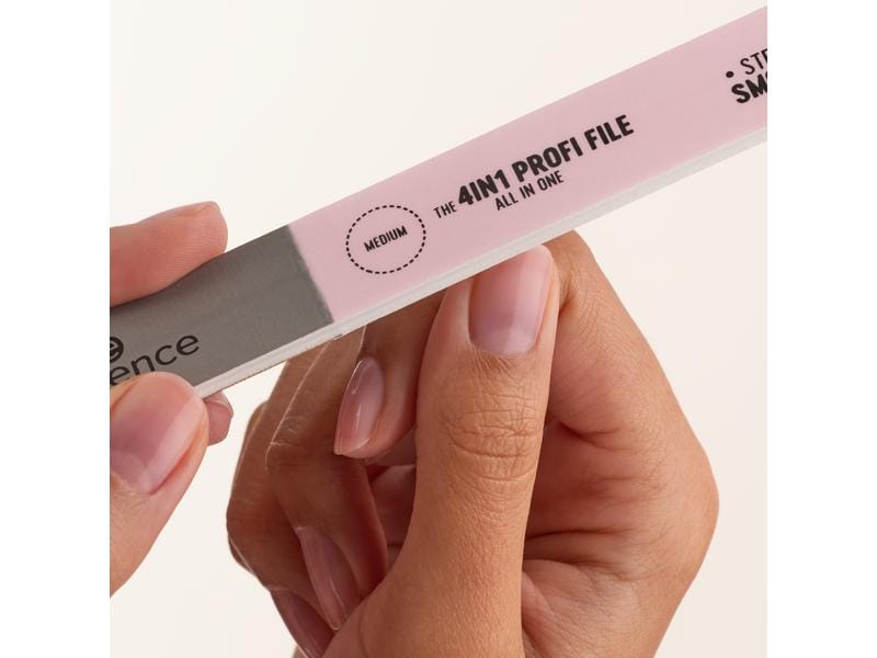 essence Nagelfeile The 4in1 1 Stück Nagelfeile mit 4 Körnungsstufen zum Kürzen, Formen, Glätten und Polieren