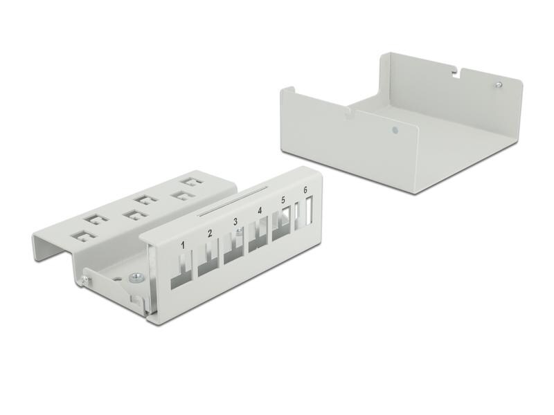Delock Gehäuse Keystone Patchpanel 6 Port grau Keystone Patchpanel 6 Port grau