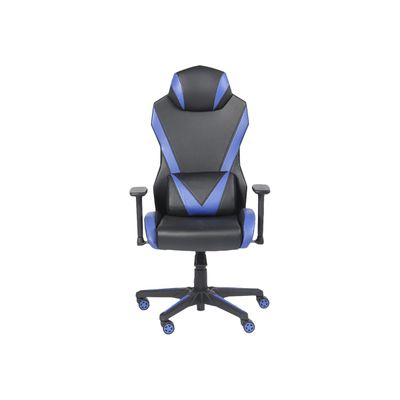 Fauteuil gamer ONLINE - accoudoirs réglables - enceintes intégrées - noir et bleu